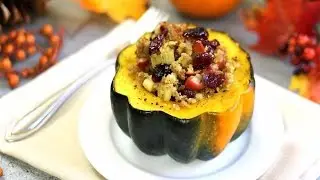 Stuffed Acorn Squash {Vegetarian}
