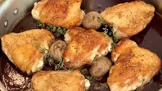 ChickenThighs with Port Fig Reduction Sauce