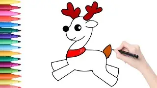 Deer Drawing & Coloring Step By Step For Kids & Toddlers ||Sami Easy Drawing #howtodraw