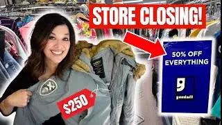 Goodwill Store CLOSING Sale! 50% off EVERYTHING! Thrift With Me! Poshmark Thrift Haul