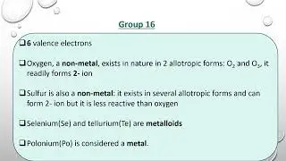 NY Regents Chemistry Review: The Chemistry of the Representative Groups in the Periodic Table