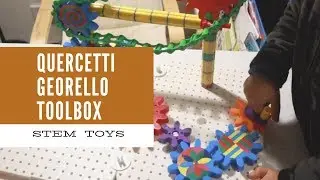 STEM learning toys unboxing | Quercetti- Georello gears Toolbox &ndash;儿童益智齿轮组装玩具 学机械原理