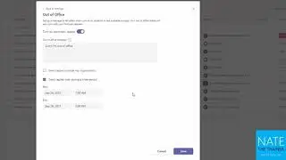 Personal settings, preferences, and availability status in Microsoft Teams