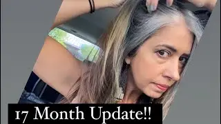 Grey Hair Transition:17 month hair update with highlights and lowlights