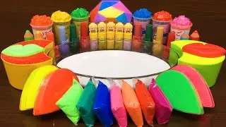 Mixing FLOAM, CLAY, MAKEUP and MORE into GLOSSY SLIME!!! Satisfying Video #19