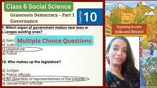 Class 6 SST| Grassroot democraccy 1  Governance |Chapter 10| MCQs|THEME D| Governance and Democracy
