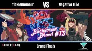 Ticklememour (I-No) vs Negative Ellie (Zato-1) - GGST Grand Finals - Backstreet Brawl #13
