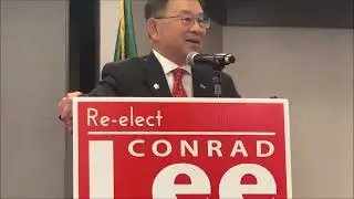 Bellevue前市长李瑞麟(Conrad Lee)竞选连任市议员开启仪式