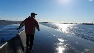 Eastern Breakwater in the Gulf of Riga, Latvia, Rigas Juras Licis, Austrumu mols, 라트비아 리가
