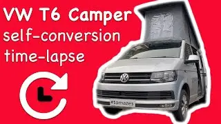 VW T6 Camper-van self-conversion time-lapse