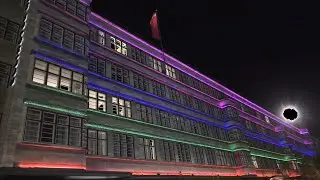 Ellington Hotel LED-Fassaden-Show Berlin leuchtet 2019
