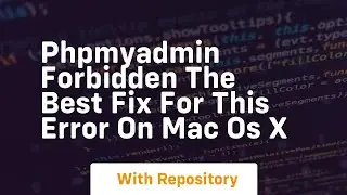 Phpmyadmin forbidden the best fix for this error on mac os x