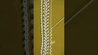 Amazing pearl beads work hand embroidery borderline design💥🔥