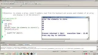 Module 3 Program example Dynamic or run time initialization of an array