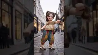 Gudiya Dancing Star ⭐️ simple moves happy dance.  #cutedance #cutebaby #ghibli #viraldance