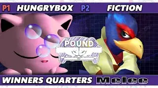 Pound 2022 Winners Quarters - Fiction (Falco) Vs. Hungrybox (Jigglypuff) SSBM Smash Melee Tournament