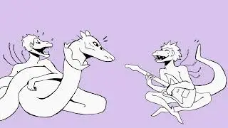 Satyriac jamming out with Snake person [All Tomorrows]