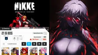 Stage 22-36 (Boss Nihilister 2nd) Normal Mode Underpower (130,145K) | Goddess of Victory: Nikke