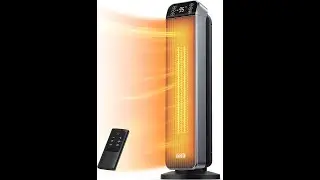 Dreo 24  Space Heater, 10ft s Fast Quiet Heating Portable Electric Heater with Remote, 3 Modes, Over