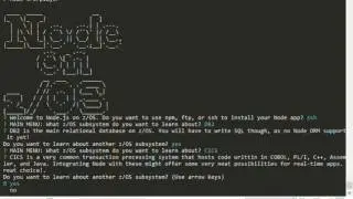 Node.js running on the IBM Mainframe z/OS Operating System
