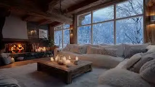 Soft White Lounge Piano | 2 Hours Cozy Fireplace & Candlelight | Relaxing Sleep Study Music