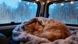 Rain Inside a Cozy Caravan | Relaxing Ambient Sounds for Sleep & Focus