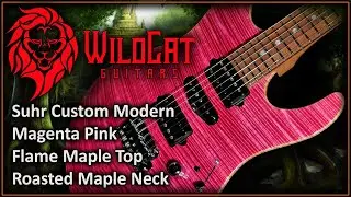 Suhr Custom Modern Magenta Pink Flame Top Roasted Maple Neck Roasted #6StringJungle