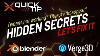 Xeon's QuickTip  - 3 Hidden Verge3d Camera Secrets.