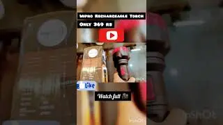Wipro rechargeable torch/369rs #shortsfeed #viralshorts #shortsviral #likesharesubscribe #shorts