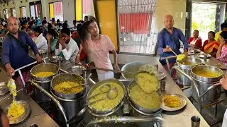 Thousands of devotees receive free prasad in Mayapur