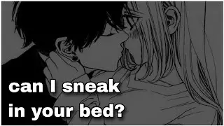 dom roommate sneaks in your bed at thunderstorm night [girlfriend asmr rp]