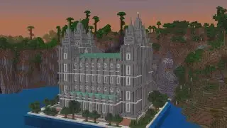 Crazy Survival Build  - Latter Day Saint Temple - Minecraft 1/1 scale + Inside