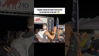 A runner tried to catch David Goggins by sprinting to the finish line of the Moab 240. 💀 #goggins