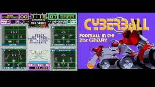 Cyberball Robots playing Football on two screens Arcade/mame