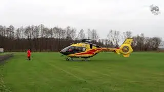 Lądowanie i start śmigłowca LPR w Mochach