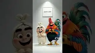 Pochi the Cute Ghost Dances with a Chubby Rooster #ghost  #cartoon #3danimation #funny #animation