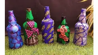 3 Easy bottle decoration ideas. diy bottle craft wine bottle decoration ideas for beginners