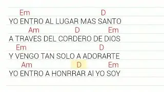 Yo entro al lugar más santo cifrado para practicar se a bajado el tempo para que sea más fácil 