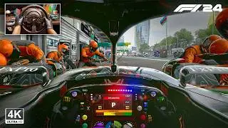 Oscar Piastri's McLaren MCL38 | Cockpit View - F1 24 Azerbaijan GP Steering Wheel Gameplay