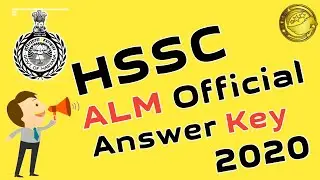 HSSC ALM Official Answer Key 2020 l HSSC Assistant Lineman Question Paper Solution Key l SkJobAlert