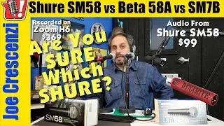 Shure Beta 58A vs SM58 vs SM7B + CloudLifter + SE Dynamite + dbx 286s for Voiceovers