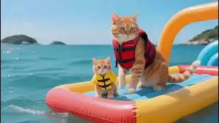 From Building a House to Stargazing: A Cozy Day for Orange Cat Mom and Kitten