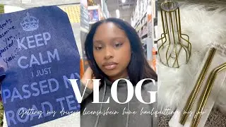 WEEKLY VLOG: Getting my drivers license, SHEIN home haul, quitting my job, middle part sew in+ more!