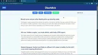 &Uuml;berblick - AI news summarization web app