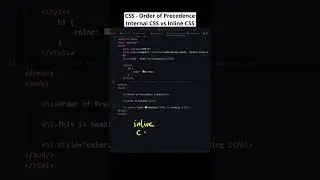 Mastering CSS Specificity: Internal CSS vs Inline CSS Explained! #csstutorial #codewithmayur