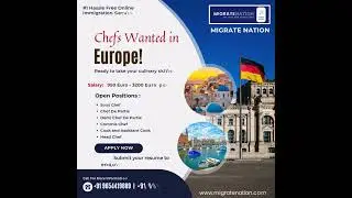 Europe Work Permit Visa 2025 | Chef Jobs in Europe #applynow #visaapproved