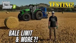 WHAT’S THE BALE LIMIT ON FARMING SIMULATOR 25?! (TESTING ALL SORTS OF THINGS!)