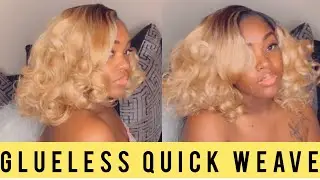 HOW TO: QUICK WEAVE TUTORIAL USING GOT 2 B SPRAY *GLUELESS*
