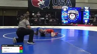 Emil Cole vs Jaxon Huffman: 2025 Kids Folkstyle Nationals: 8U 70 Ibs Finals
