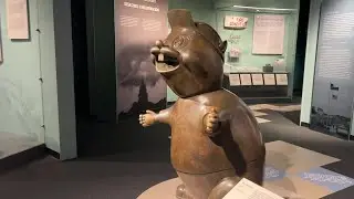 Buc-ee's beaver statue on display at Bullock Museum